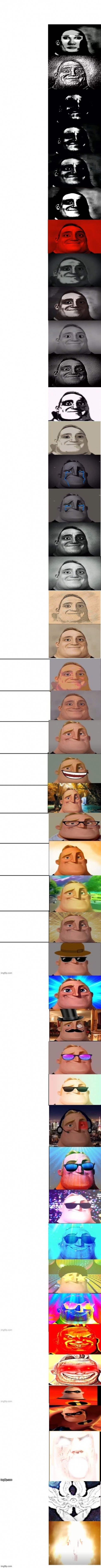 High Quality Mr Incredible Becoming Canny Mega Extended Blank Meme Template