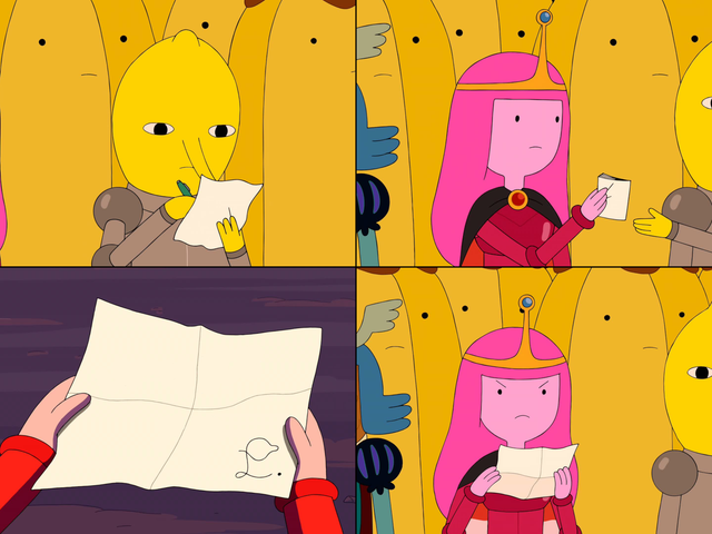 High Quality lemongrad writes a note to princess bonnibel bubblegum Blank Meme Template