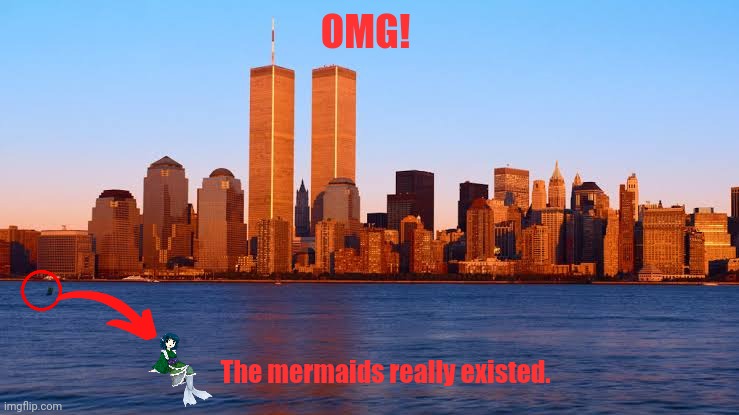 OMG! The mermaids really existed. | image tagged in memes,touhou,river | made w/ Imgflip meme maker