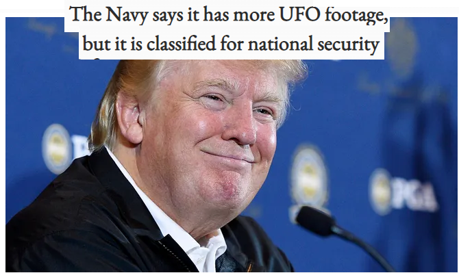 High Quality UFO Classified Donald Blank Meme Template