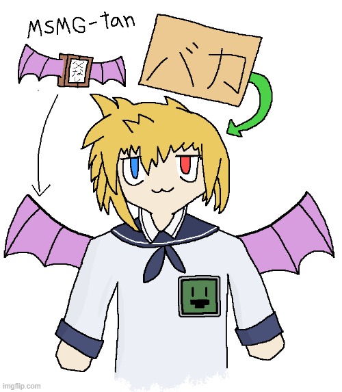 I tried to draw msmg if it was a character | made w/ Imgflip meme maker