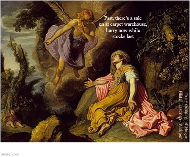 Angels | image tagged in art memes,sales,carpets,shopping,advertising,bible | made w/ Imgflip meme maker
