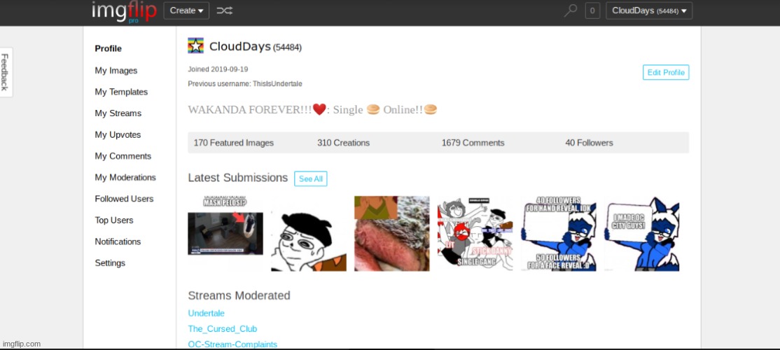 Found a Screenshot of my Orginal Account- Man- I've been here since 2019- | made w/ Imgflip meme maker