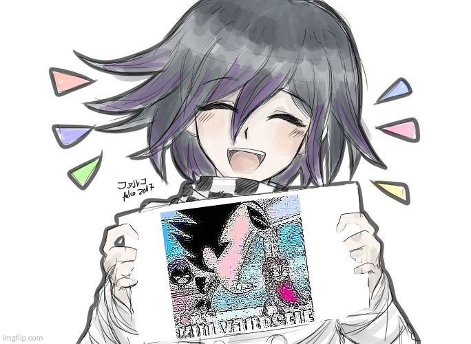 Kokichi holding blank sign | image tagged in kokichi holding blank sign | made w/ Imgflip meme maker