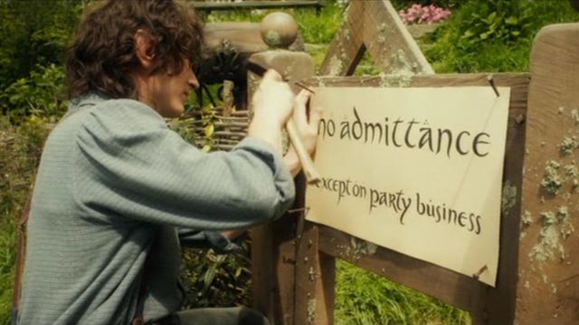 High Quality Bilbo's party sign Blank Meme Template