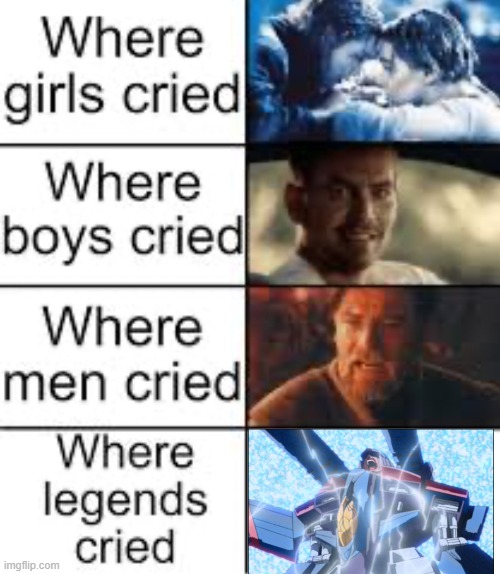 Many people (including kids) cried over the death of Starscream in Transformers: Armada. | image tagged in where legends cried,transformers,starscream | made w/ Imgflip meme maker
