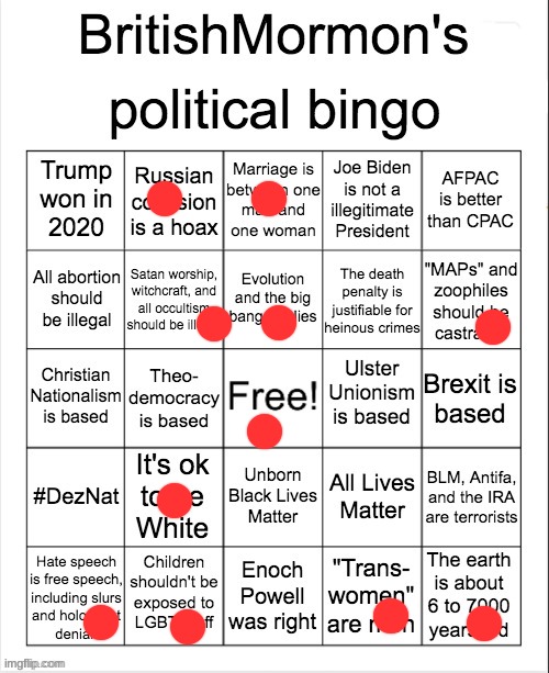 i did the bingo from the londonese guy | made w/ Imgflip meme maker
