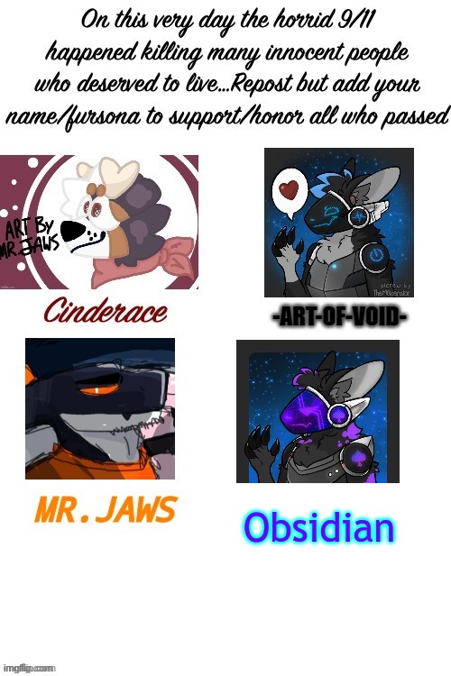 respect | Obsidian | image tagged in 9/11 | made w/ Imgflip meme maker