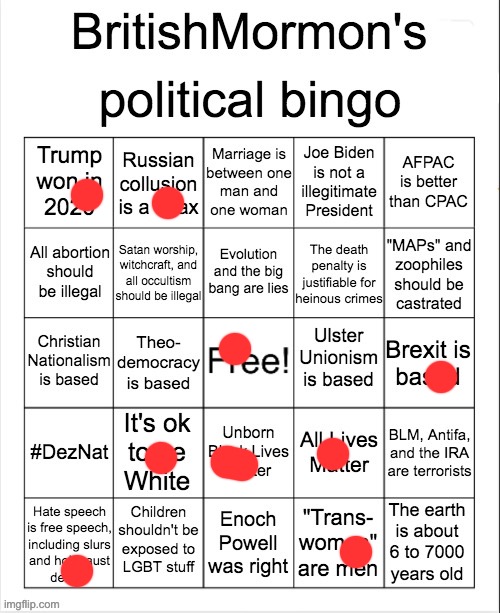 Georgie’s bingo is much less based, as well as not really having a good concept of the First Amendment | made w/ Imgflip meme maker