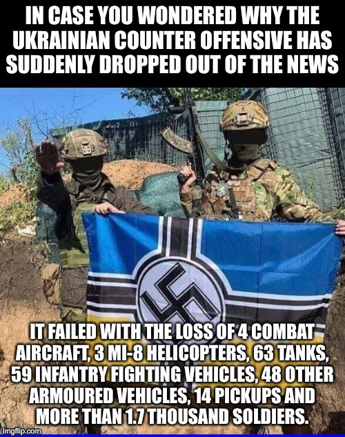 The Western lamestream media doesn’t want you hearing about Ukraine's frequent failures, so they exaggerate their "advances". | image tagged in neonazi ukrainian azov battalion,memes,politics,russia,msm lies,anti russophobia | made w/ Imgflip meme maker