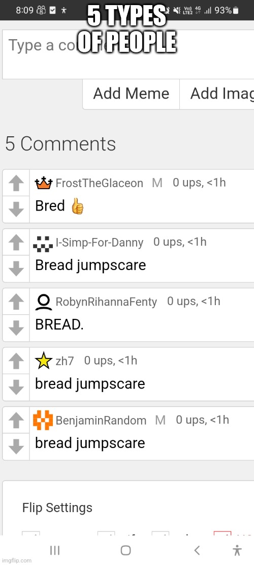 5 TYPES OF PEOPLE | made w/ Imgflip meme maker