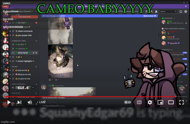 Cameo. :) | CAMEO BABYYYYY | image tagged in stick,easter egg | made w/ Imgflip meme maker
