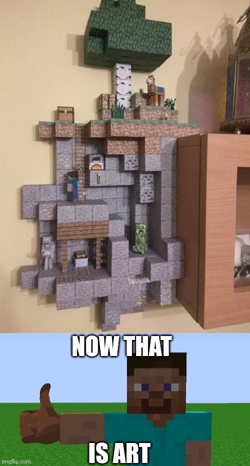 KEEP IT GOING | NOW THAT; IS ART | image tagged in minecraft,minecraft memes | made w/ Imgflip meme maker