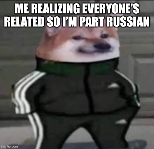 I’m going to find your Gmail and send you thousand of cheems memes | ME REALIZING EVERYONE’S RELATED SO I’M PART RUSSIAN | image tagged in slav doge | made w/ Imgflip meme maker