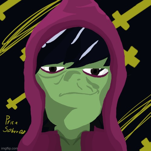 Murdoc! (Art by me) | image tagged in gorillaz,drawing | made w/ Imgflip meme maker