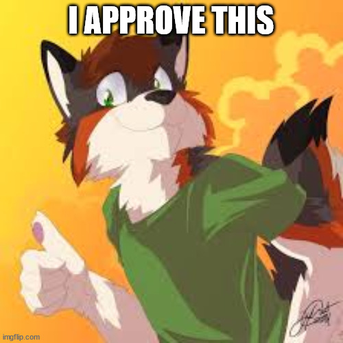 Furry thumbs up | I APPROVE THIS | image tagged in furry thumbs up | made w/ Imgflip meme maker