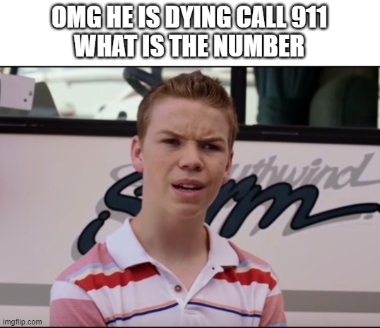 OMG HE IS DYING | OMG HE IS DYING CALL 911
WHAT IS THE NUMBER | image tagged in you guys are getting paid | made w/ Imgflip meme maker