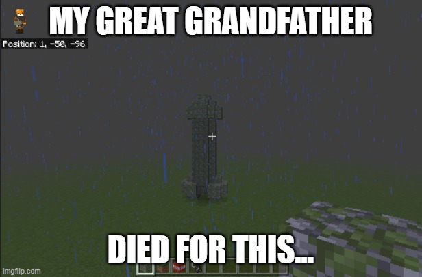 My Great Grandfather | MY GREAT GRANDFATHER; DIED FOR THIS... | image tagged in funny | made w/ Imgflip meme maker