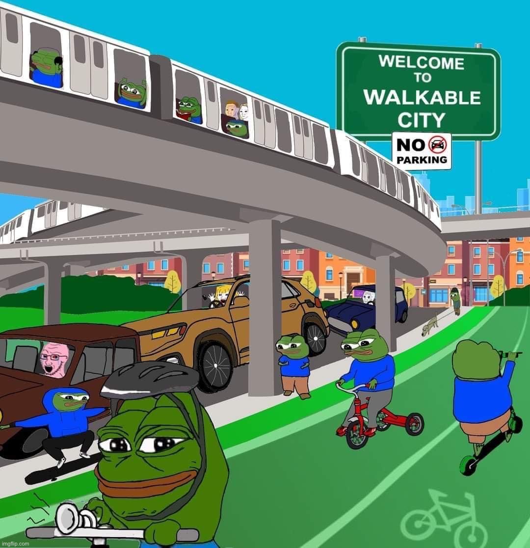 based… wait no no not based cars r king maga | image tagged in welcome to walkable city,b,a,s,e,d | made w/ Imgflip meme maker