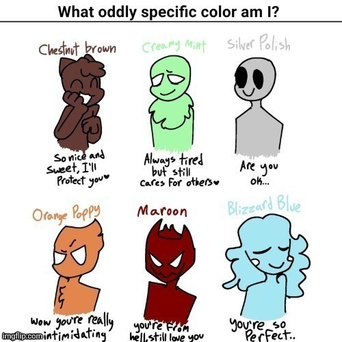 Now a template | image tagged in what color am i | made w/ Imgflip meme maker