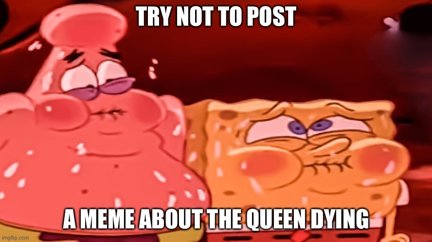 Bruh | TRY NOT TO POST; A MEME ABOUT THE QUEEN DYING | image tagged in funny | made w/ Imgflip meme maker
