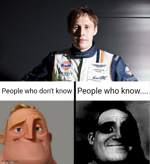 Allan Simonsen :'( | People who don't know; People who know.... | image tagged in people who don't know vs people who know,dark,drivers | made w/ Imgflip meme maker