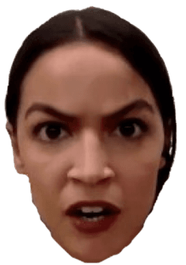 High Quality AOC is Mad (Fixed Transparent) Blank Meme Template