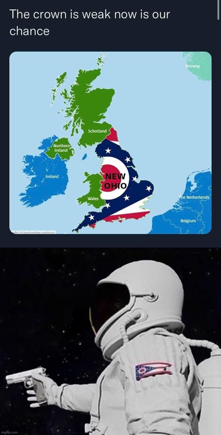 Anglophobia | image tagged in the crown is weak now is our chance,always has been,anglophobia,britain,not so great britain,ohio | made w/ Imgflip meme maker