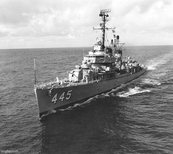 Cool photo of USS Fletcher | image tagged in fletcher-class destroyer,uss fletcher | made w/ Imgflip meme maker
