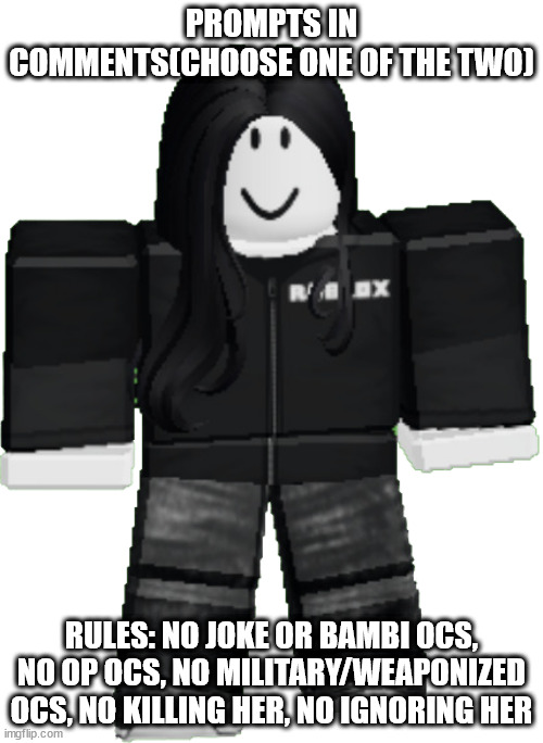 Marissa (Robloxian Form) | PROMPTS IN COMMENTS(CHOOSE ONE OF THE TWO); RULES: NO JOKE OR BAMBI OCS, NO OP OCS, NO MILITARY/WEAPONIZED OCS, NO KILLING HER, NO IGNORING HER | image tagged in marissa | made w/ Imgflip meme maker