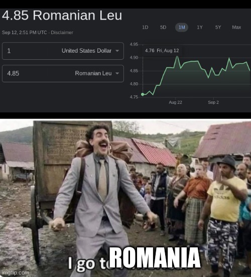 The cost of living is lower too | ROMANIA | image tagged in i go to america | made w/ Imgflip meme maker