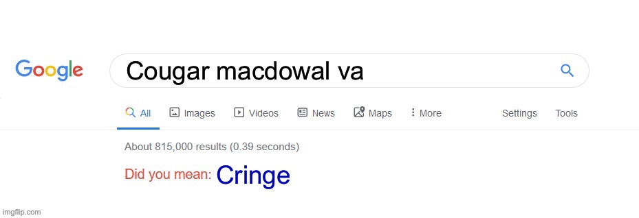 Deal with it | Cougar macdowal va; Cringe | image tagged in did you mean,deal with it,godzilla,cringe | made w/ Imgflip meme maker