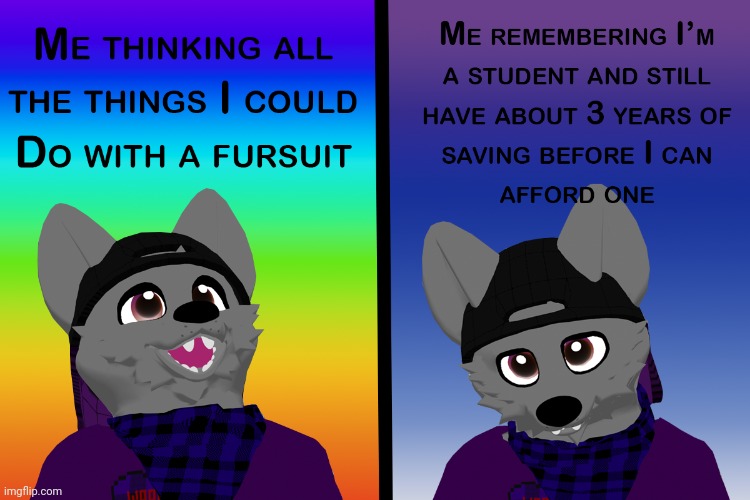 A little gift from r/furrymemes | image tagged in reddit,furry memes,fursuit,vr | made w/ Imgflip meme maker