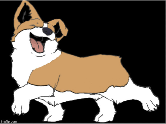 Drawing of a corgi I'm still working on | made w/ Imgflip meme maker