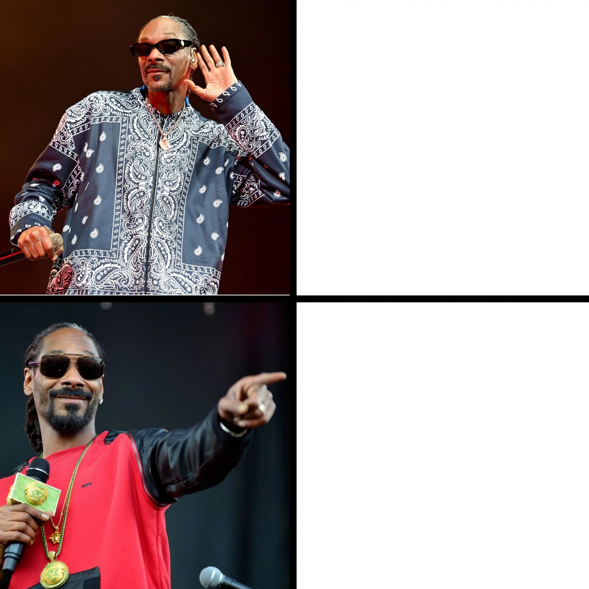 High Quality Snoop Dogg Drake Meme Blank Meme Template