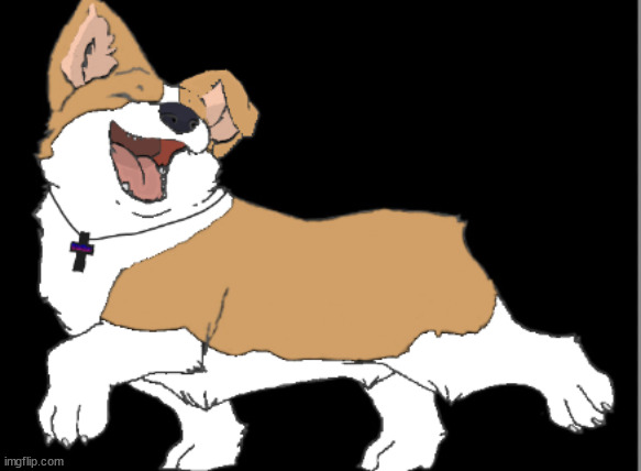 Waffles (aka the corgi I was drawing) is finally done | made w/ Imgflip meme maker
