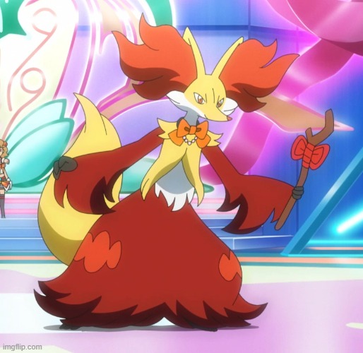 stick fox :D | image tagged in delphox | made w/ Imgflip meme maker