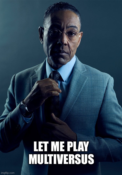 Gus Fring we are not the same | LET ME PLAY MULTIVERSUS | image tagged in gus fring we are not the same | made w/ Imgflip meme maker