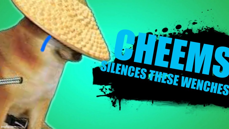 Op | CHEEMS; SILENCES THESE WENCHES | image tagged in super smash bros,everyone joins the battle,cheems,silence | made w/ Imgflip meme maker