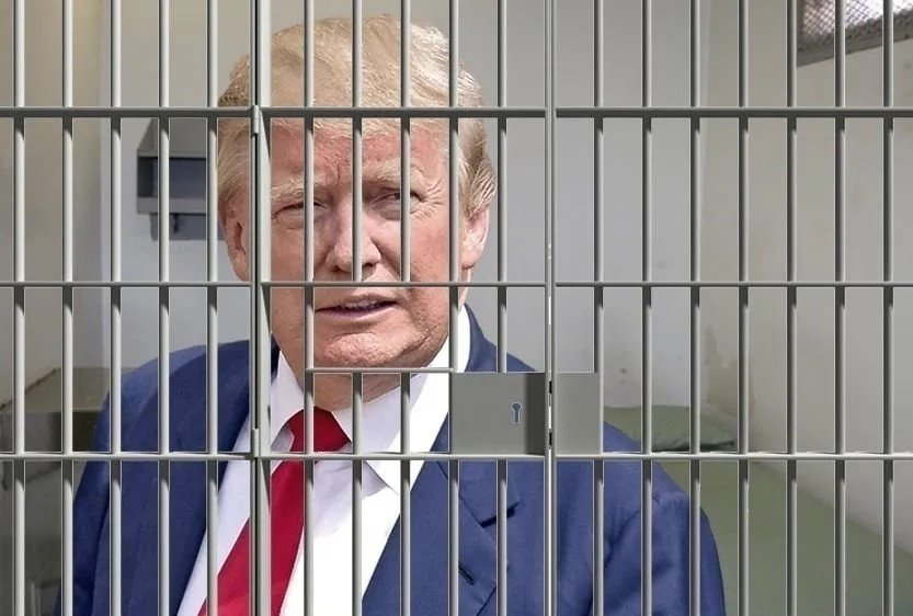 Trump behind bars Blank Meme Template