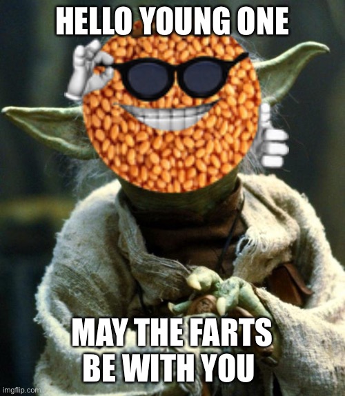 HELLO YOUNG ONE; MAY THE FARTS BE WITH YOU | image tagged in funny memes | made w/ Imgflip meme maker