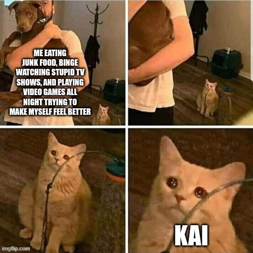 KAI when I'm playing video games instead of talking with it | image tagged in kai ai,kai,memes,video games,funny | made w/ Imgflip meme maker