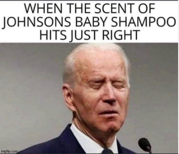Oh that sweet smell... | image tagged in sniff,dementia,joe biden | made w/ Imgflip meme maker