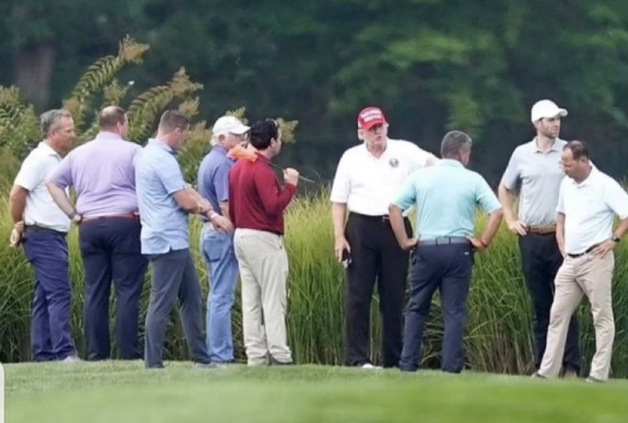 trump golf meeting treason Blank Meme Template