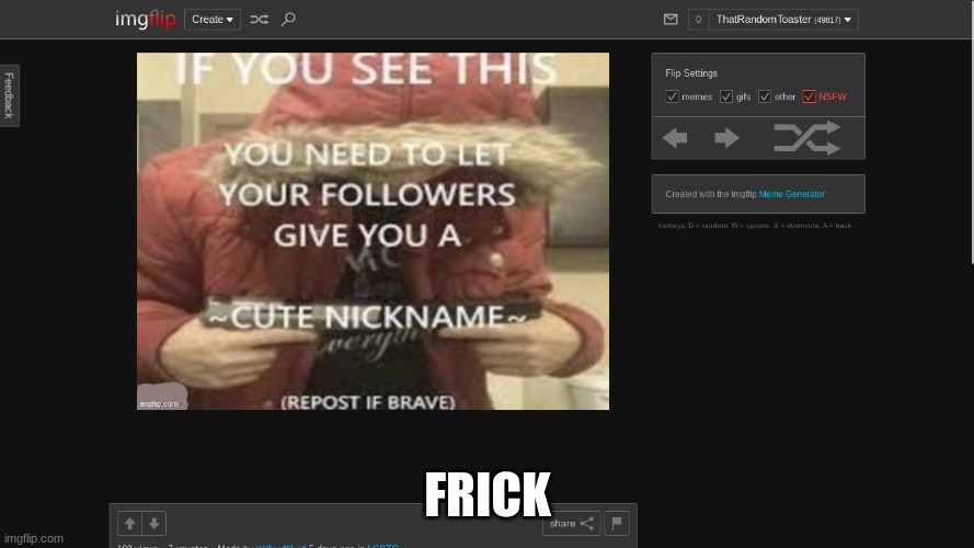 FRICK | made w/ Imgflip meme maker