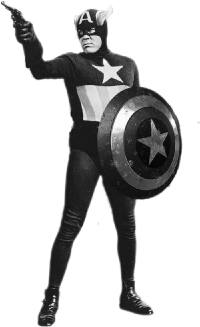 High Quality Old Timey Captain America with Transparency Blank Meme Template