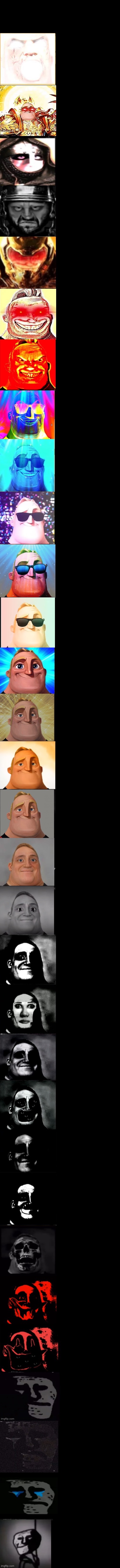 High Quality Mr Incredible Becoming Canny to Uncanny Super Extended Blank Meme Template