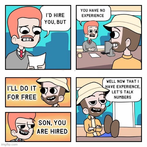 Got the Job | image tagged in comics | made w/ Imgflip meme maker