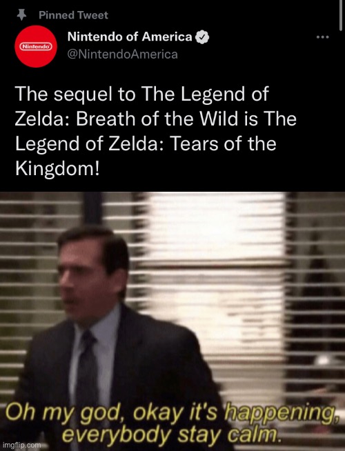image tagged in oh my god okay it's happening everybody stay calm,memes,legend of zelda | made w/ Imgflip meme maker