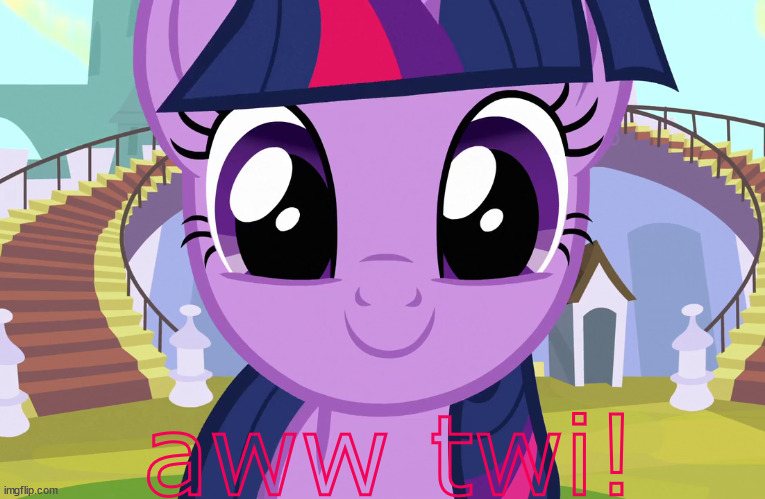 awwww | aww twi! | image tagged in cute twilight sparkle mlp | made w/ Imgflip meme maker
